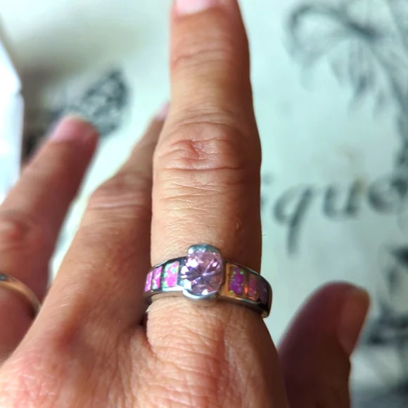 Nwt Pink Sapphire Ring Size 6.5